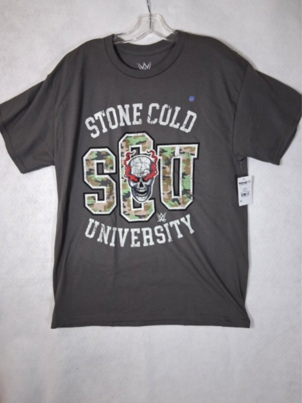 NEW Stone Cold University T-shirt Men's XL Steve Austin WWE Wrestling SCU Skull